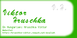 viktor hruschka business card